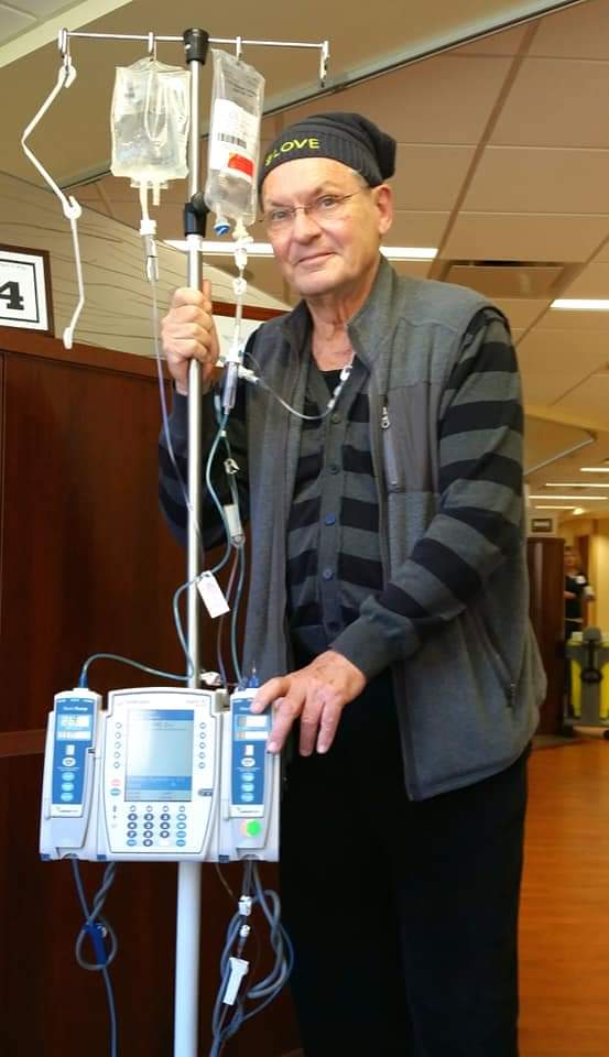 Will hooked up for chemotherapy.